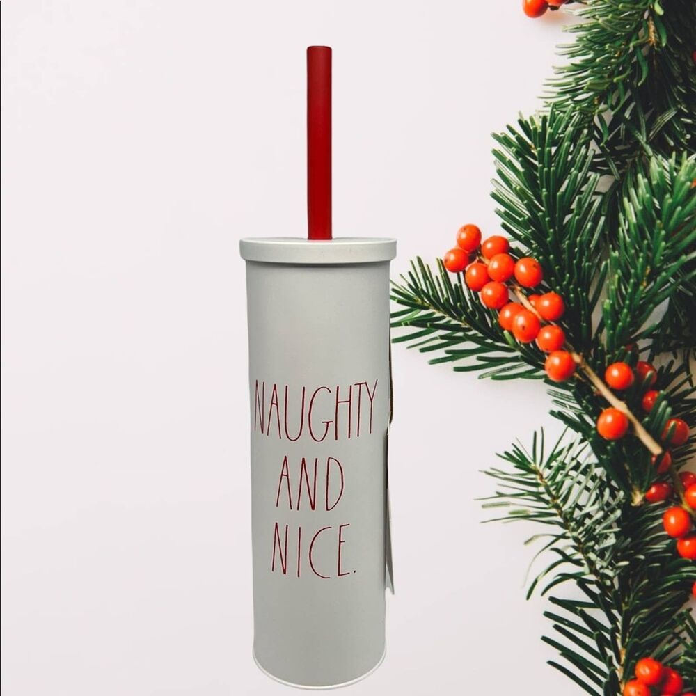 Rae Dunn NAUGHTY AND NICE Toilet Brush and Holder